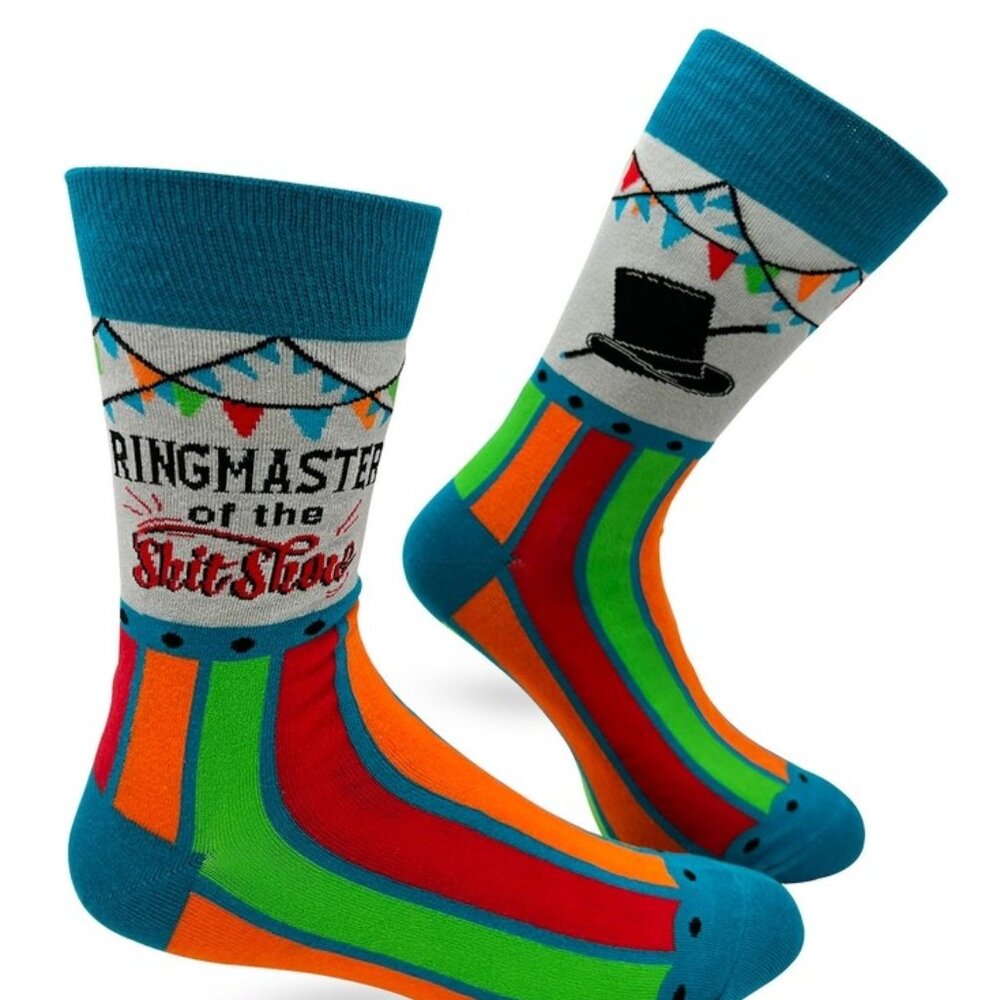 Men's Novelty Crew Sock Ringmaster of the S++t Show